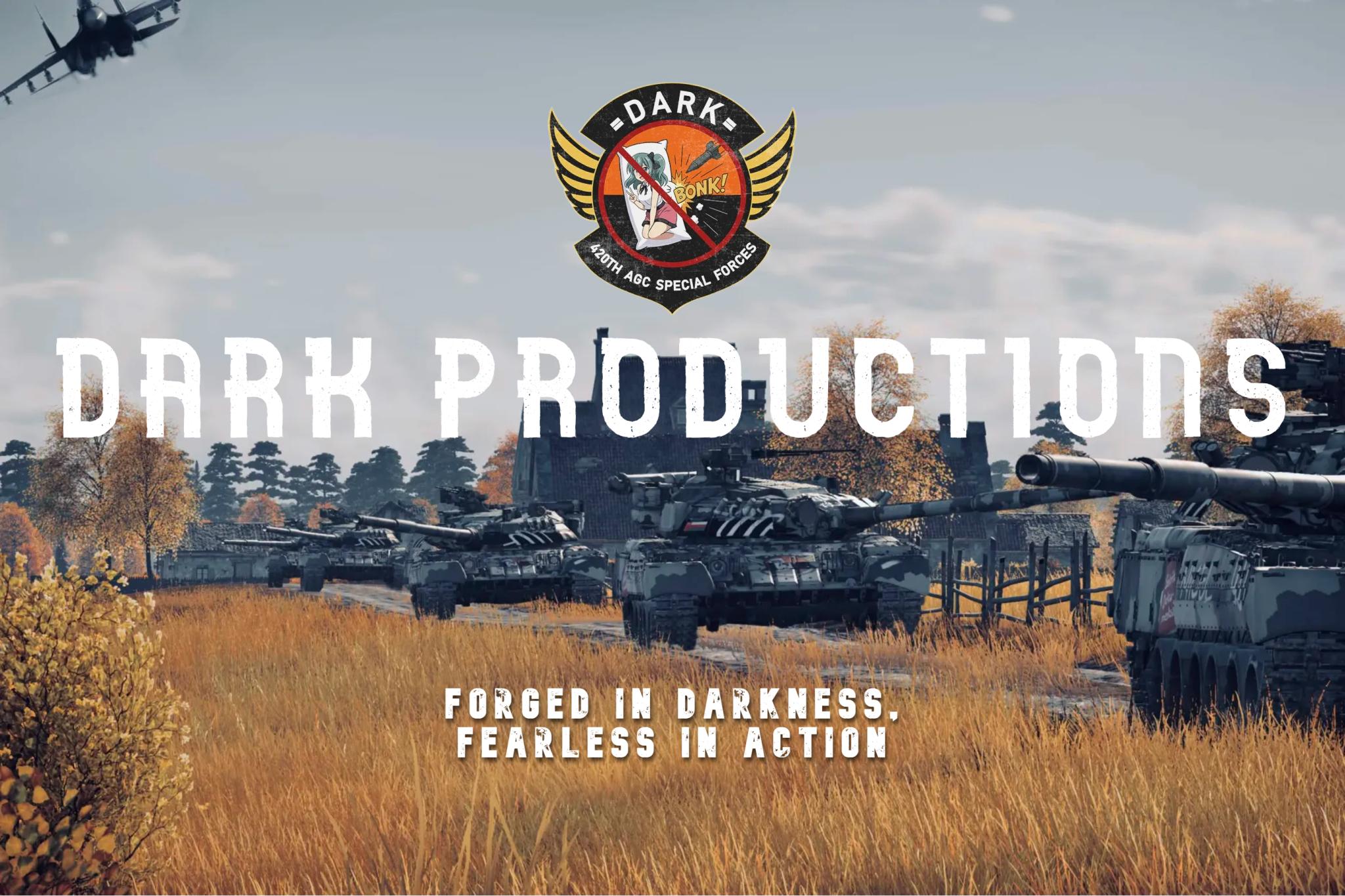 Discovery splash banner for Dark Productions Discord server