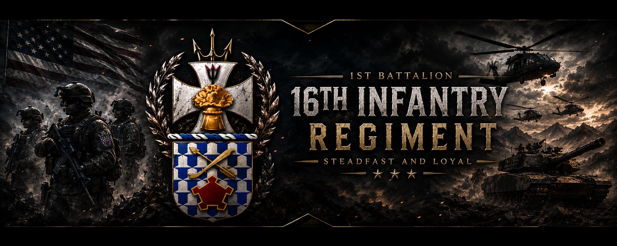 Discovery splash banner for 1-16th Infantry Regiment Discord server