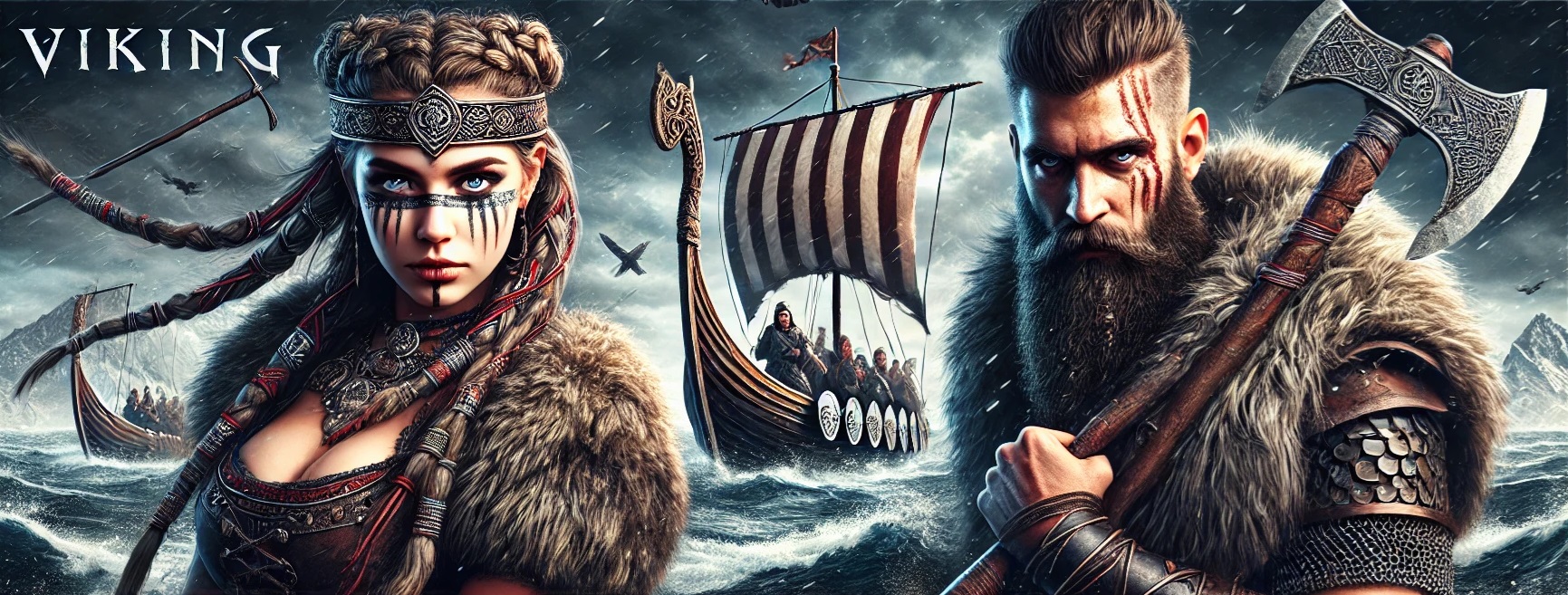 Discovery splash banner for Vikingard for Players by Players Discord server