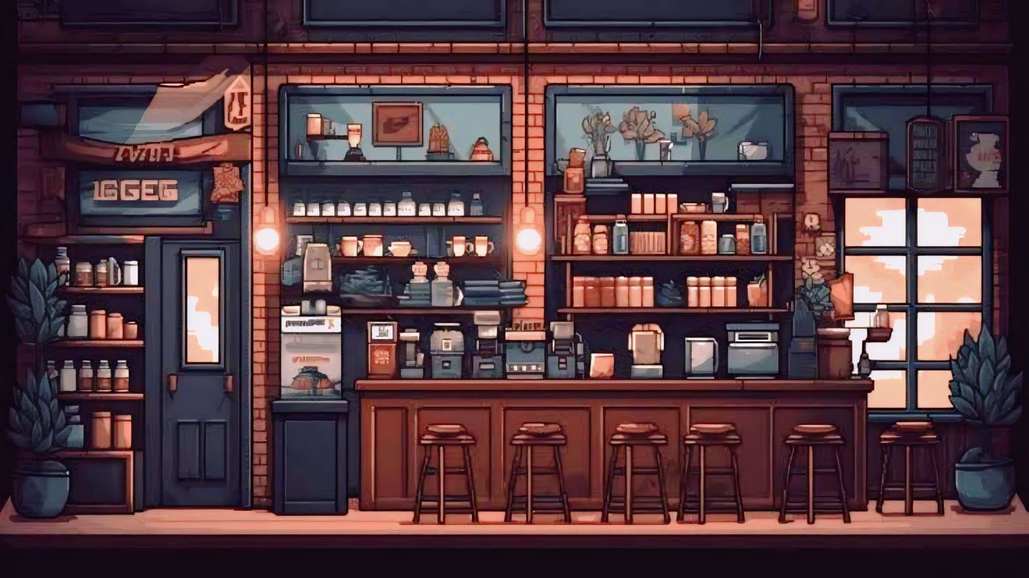Discovery splash banner for Café Discord server