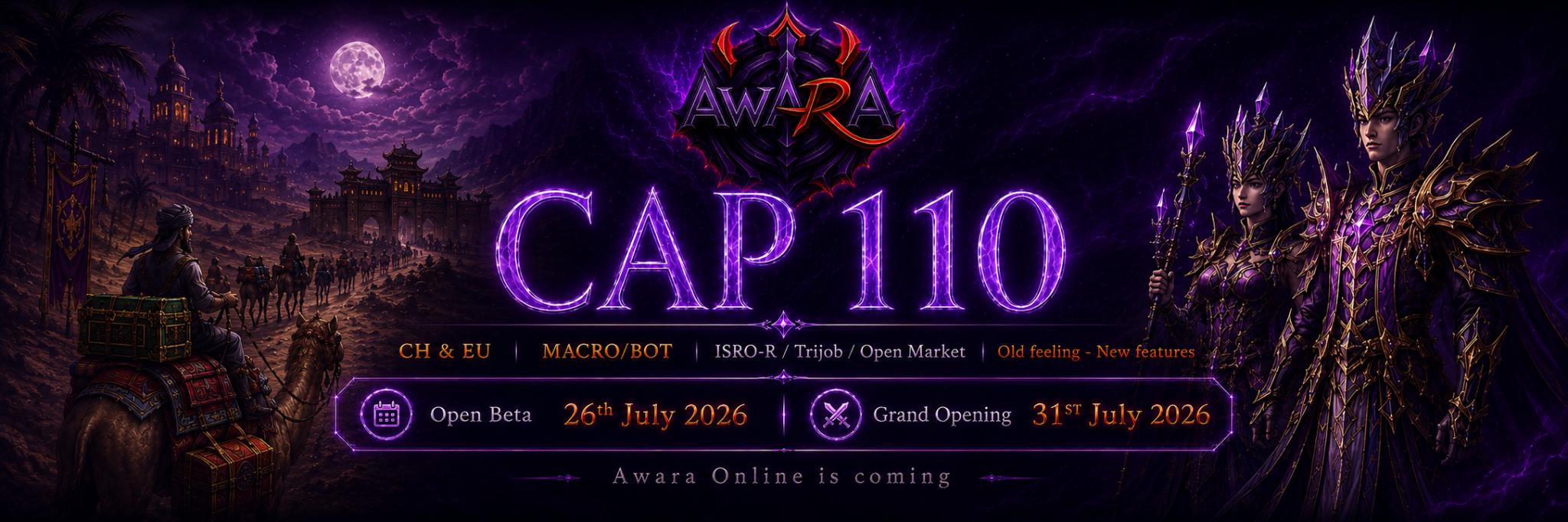Discovery splash banner for Awara Online Discord server
