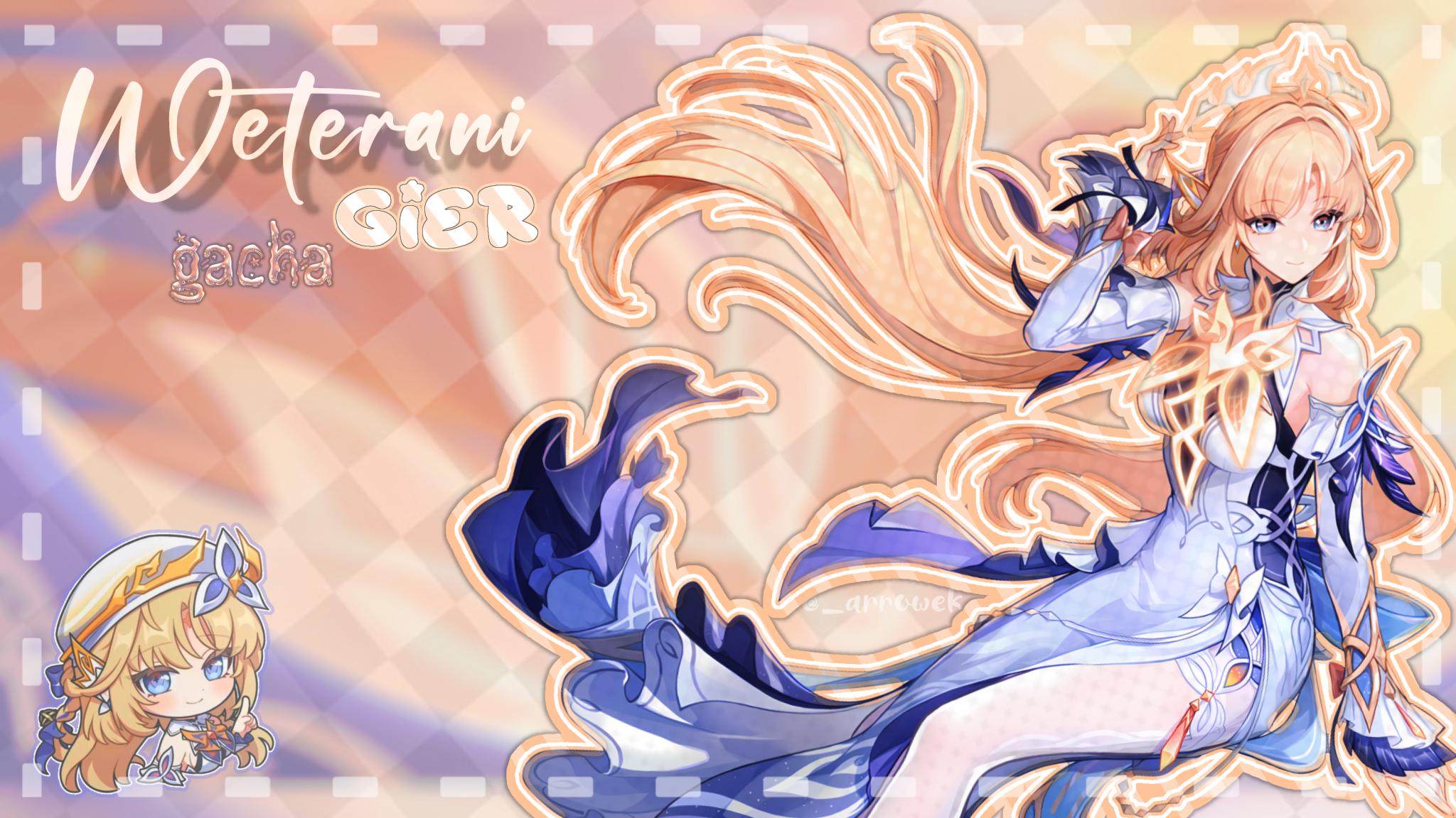 Discovery splash banner for Weterani gier gacha Discord server