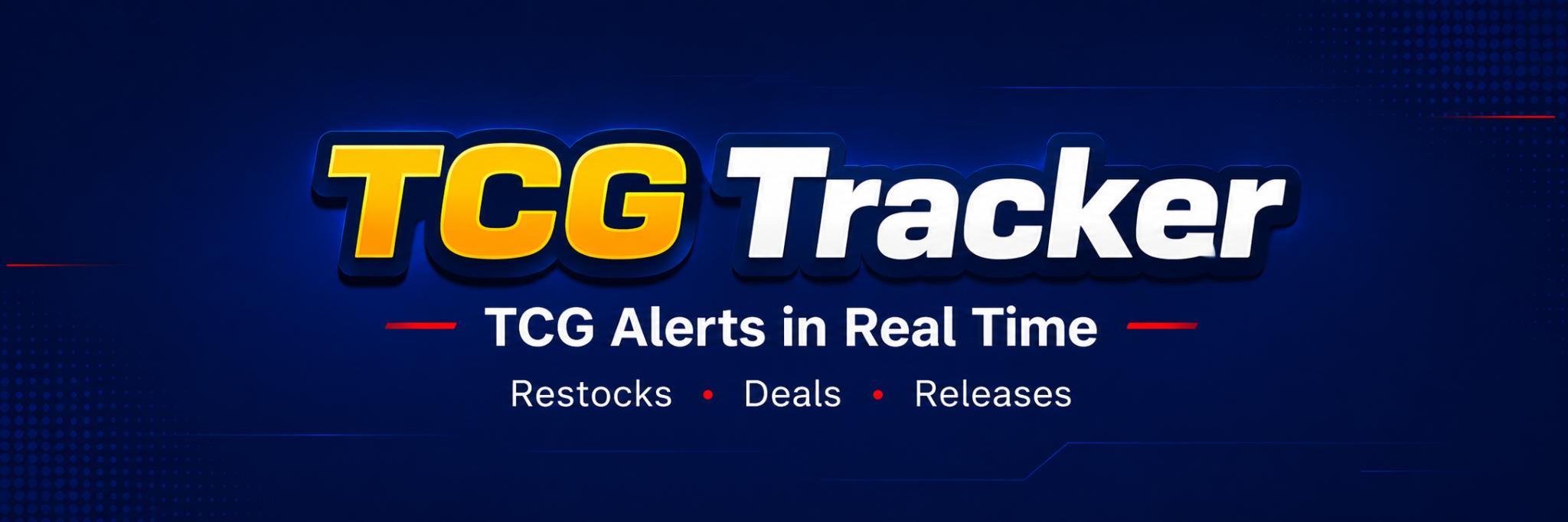 Discovery splash banner for TCG Tracker Discord server