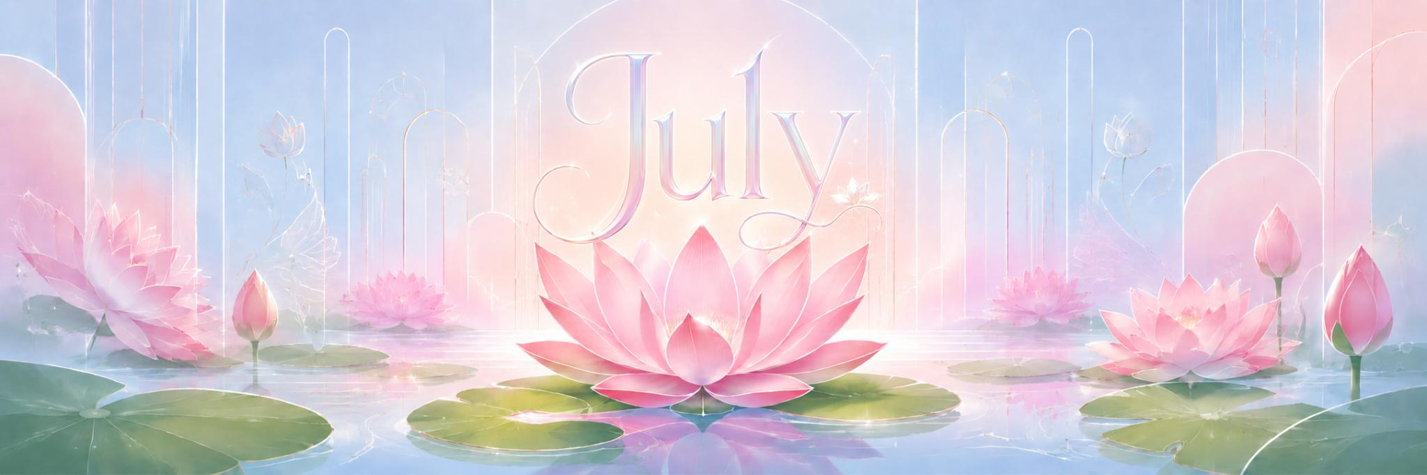 Discovery splash banner for July Discord server
