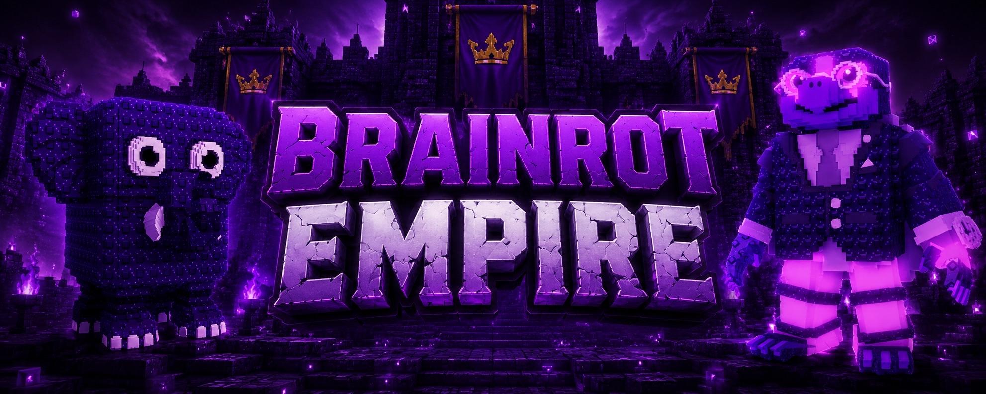 Discovery splash banner for Brainrot Empire & Trading Discord server