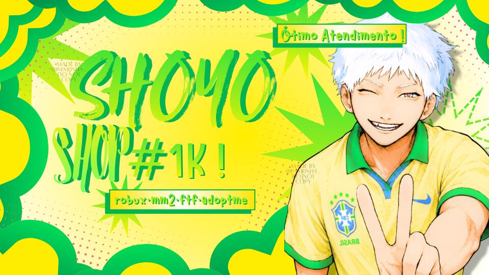 Discovery splash banner for Shoyo's Shop! 🇧🇷 Discord server