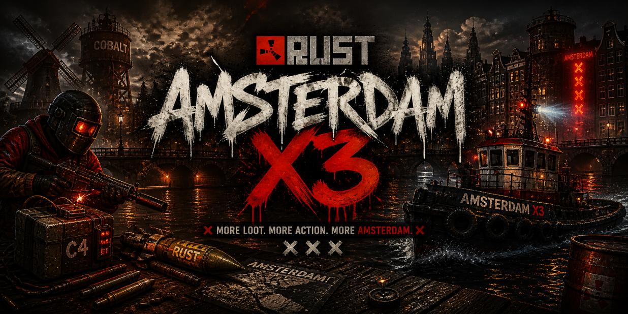 Discovery splash banner for AMSTERDAM x3 vanilla+ USA&EU SERVERS Discord server