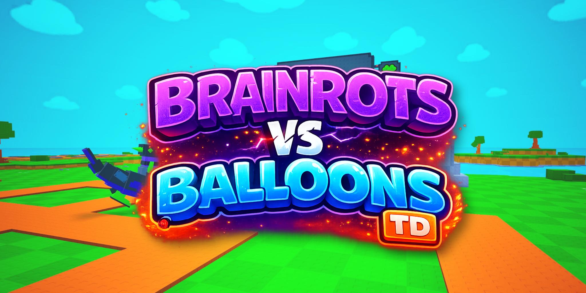 Discovery splash banner for Brainrots vs Balloons Discord server