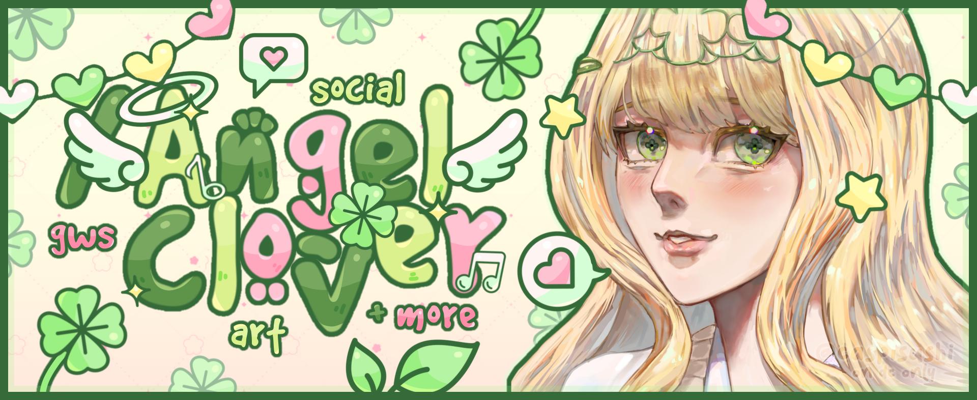 Discovery splash banner for 🍀﹐♪ angel clover ㆍ gw scl deco ㆍ💲60+ gws Discord server