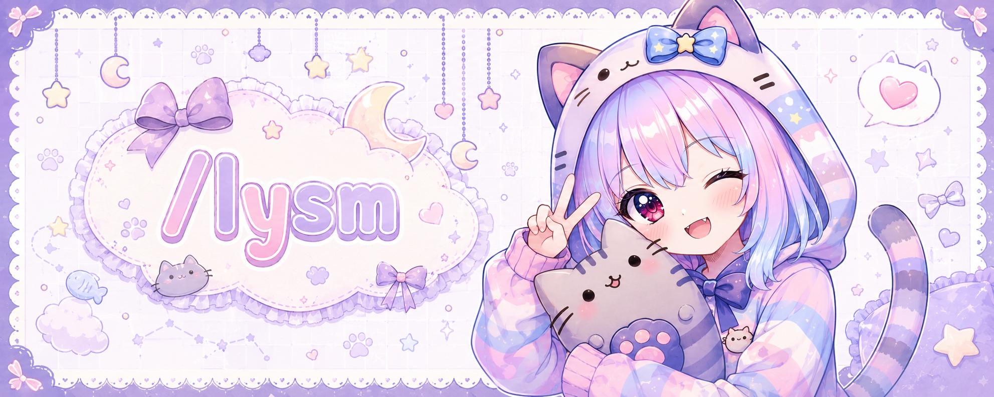 Discovery splash banner for /lysm ♡ ask2dɱ⋆ ƒriends⋆ chat⋆ vc⋆ semi-tox⋆ 𝒔𝒇𝒘⋆ guild-tags⋆ pusheen⋆ giveaways Discord server