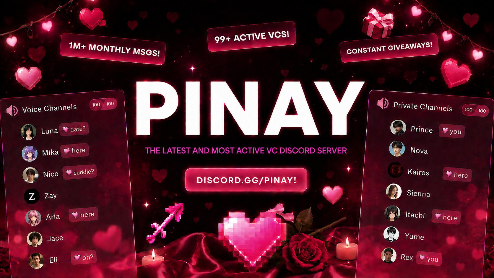 Discovery splash banner for Pinay 🇵🇠| Voice Chat • Social • Emojis & Stickers • Icons Discord server
