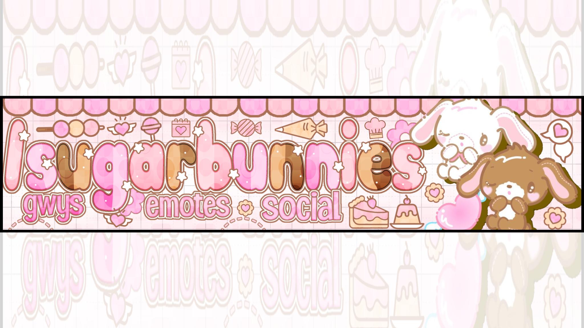 Discovery splash banner for 𐂯 .ノsugarbunnies .#rt2k Discord server