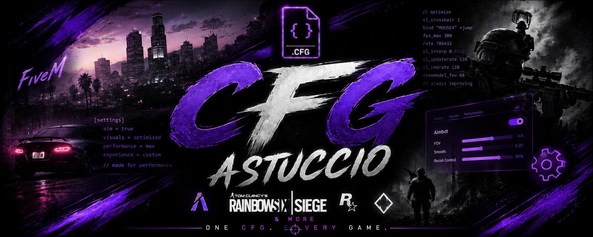 Discovery splash banner for FIVEM CFG | ASTUCCIO Discord server