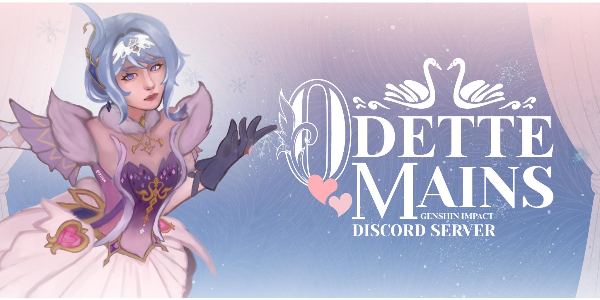 Discovery splash banner for Odette Mains ୨❅୧ Genshin Impact Discord server