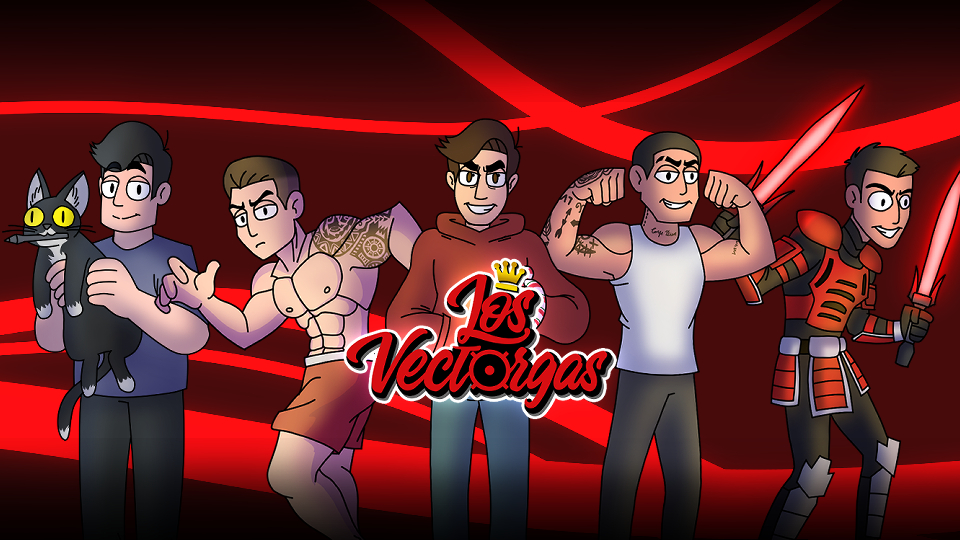 Discovery splash banner for Los Vectorgas Discord server