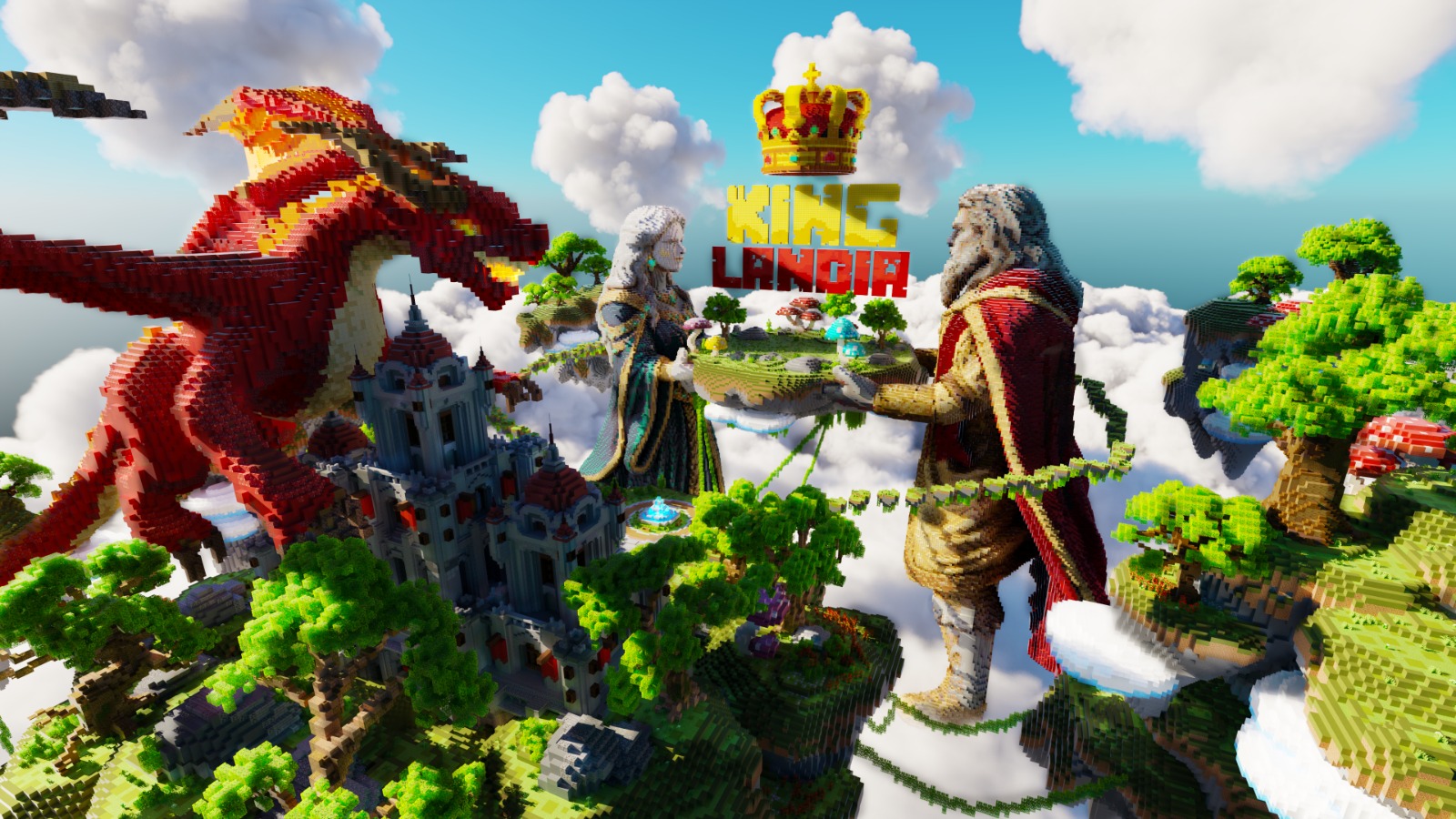 Discovery splash banner for KingLandia 𝐎𝐅𝐈𝐂𝐈𝐀𝐋® Discord server