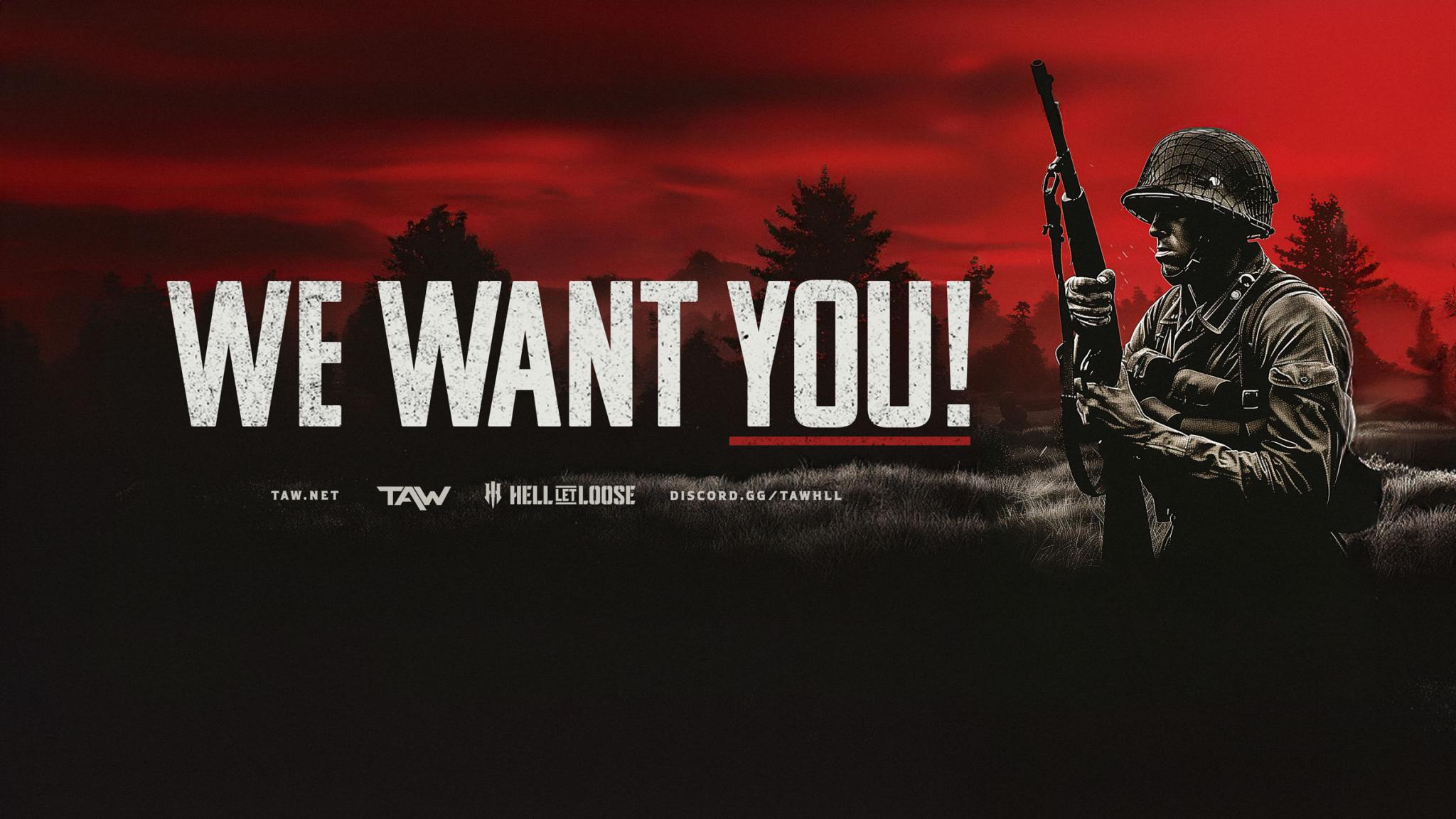 Discovery splash banner for TAW | Hell Let Loose Discord server