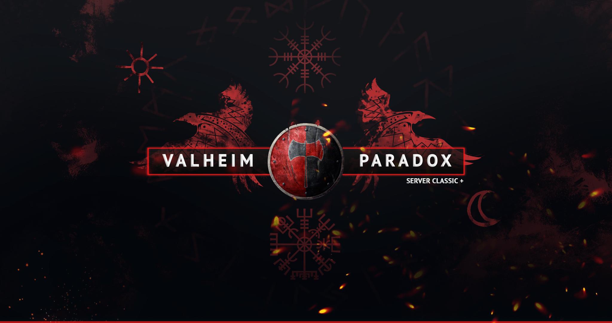 Discovery splash banner for PARADOX | VALHEIM Discord server