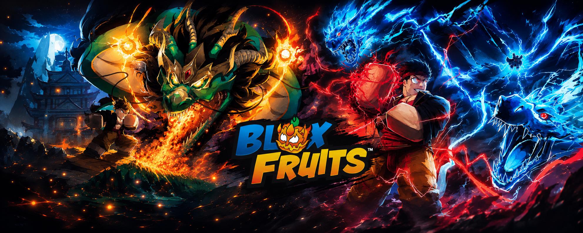 Discovery splash banner for Blox Fruits Trading Realm Discord server