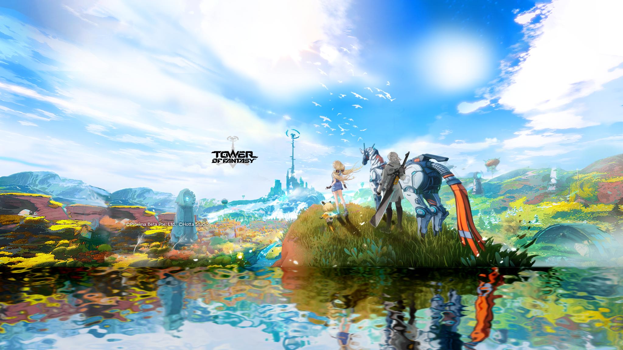 Discovery splash banner for Tower of Fantasy Discord server