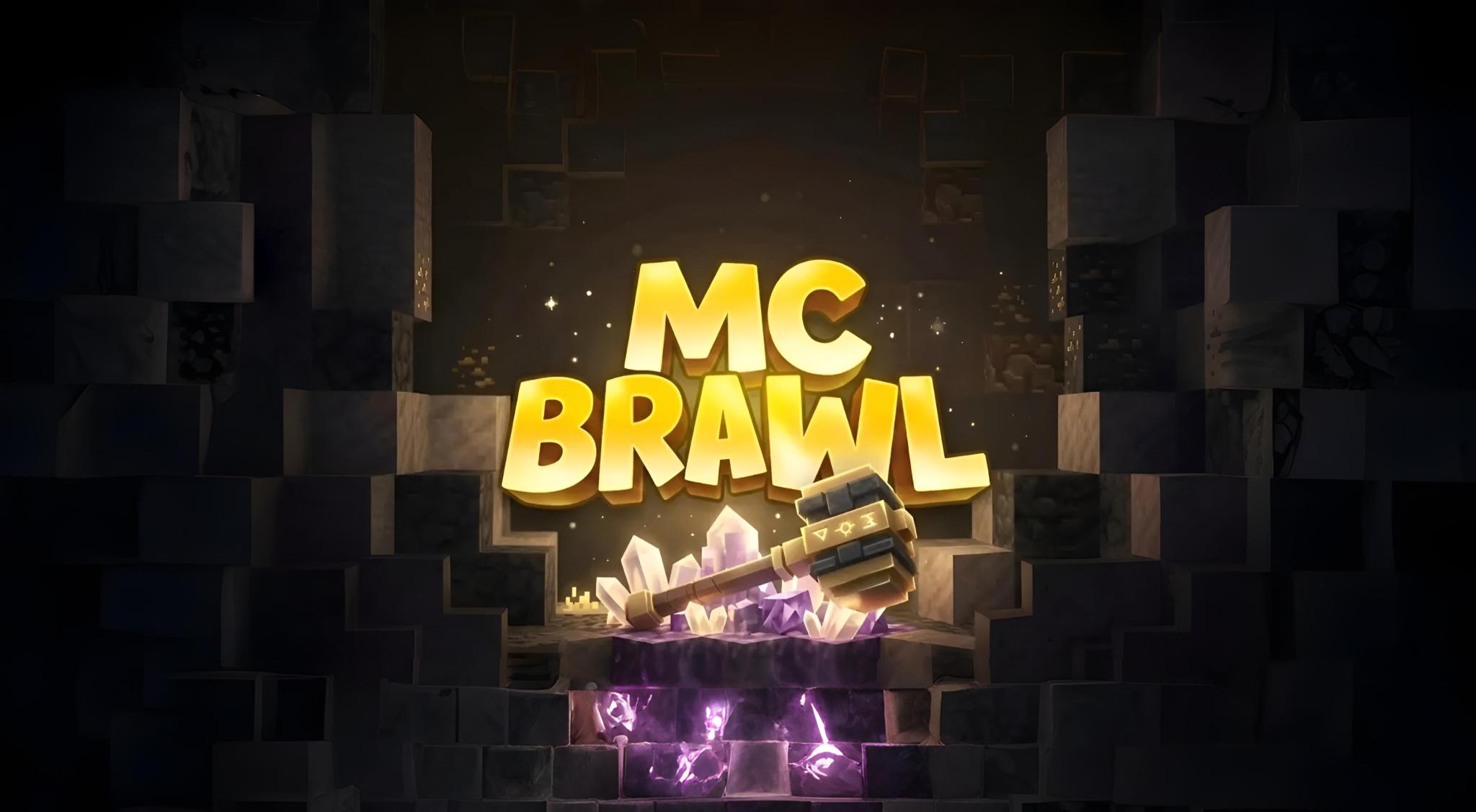 Discovery splash banner for MCBrawl (play.mcbrawl.fun) Discord server